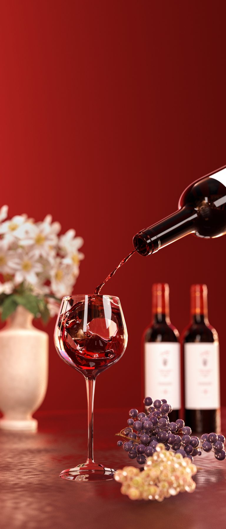 楼兰红酒渲染工程